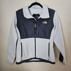 The North Face Jacket Fleece Light Blue Colorblock Full Zip Casual Denali